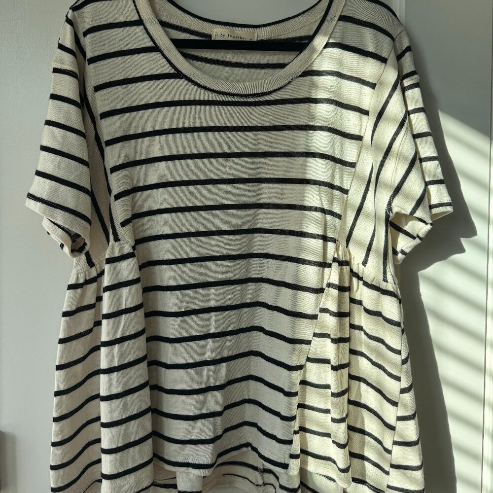 Striped Short Sleeve Top